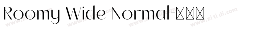 Roomy Wide Normal字体转换